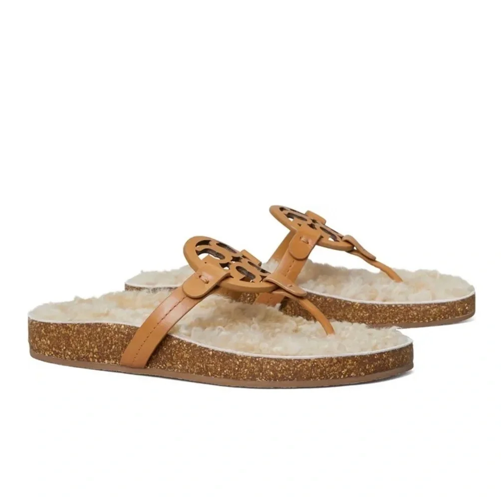 Miller Cloud Genuine Shearling Flip Flop TORY BURCH